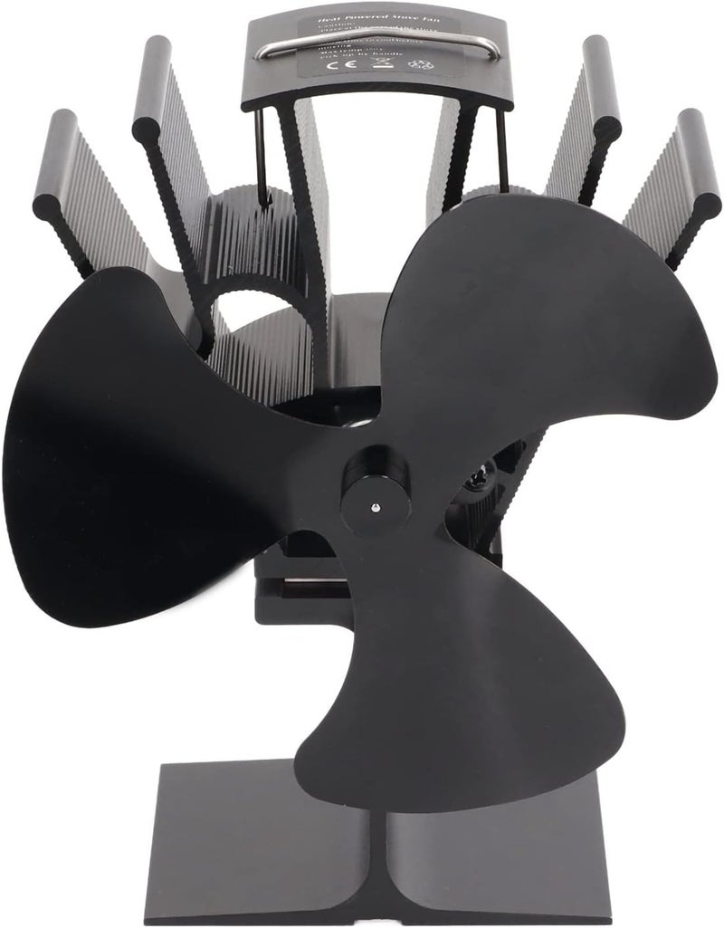 woobles Wood Stove Fan, Fireplace Fan for Wood/Log Burner, Heat Powered 3 Blade Silent High Temperature Resistance Fireplace Stove Fan for Wood Burner Log Burner - Image 1